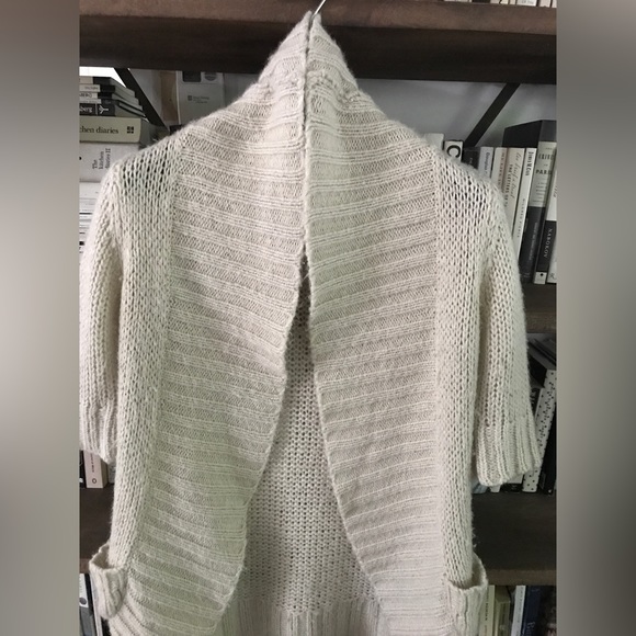 Urban Outfitters Pins and Needles Cozy Mohair Blend Cream Cocoon Cardigan S - Picture 4 of 14